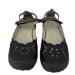 JBU by Jambu Women's 9M Encore Black Leather Mary Jane Comfort Shoes Flats FLAW*